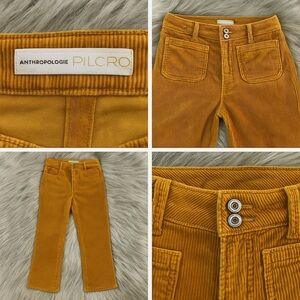Pilcro High Rise Bootcut Corduroy Pants Deep Gold